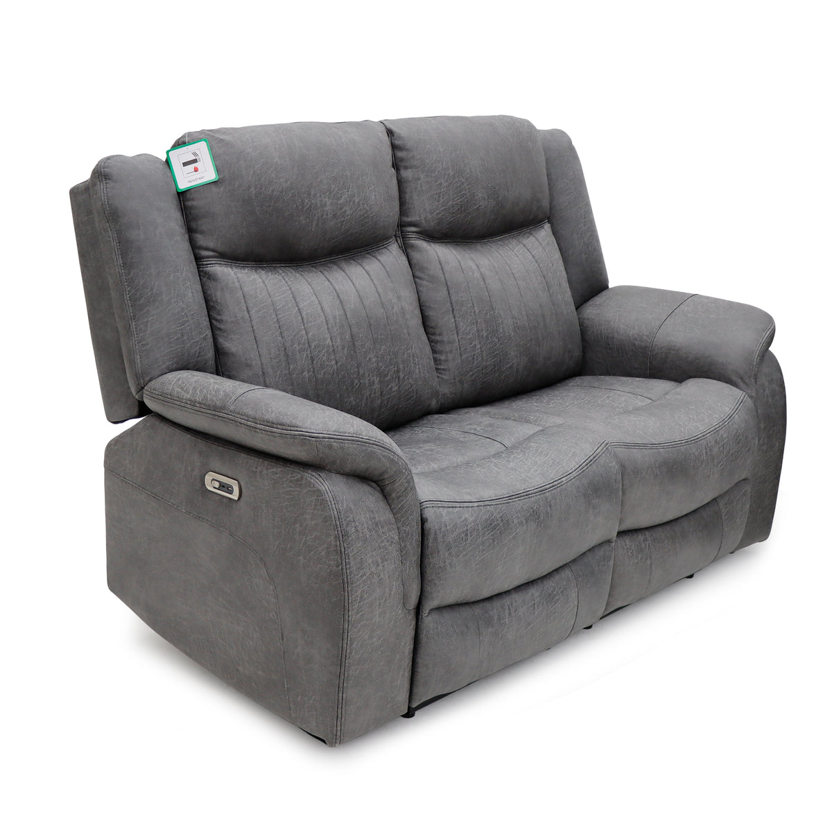 Leon Electric Recliner Sofa 2 Seater In Grey