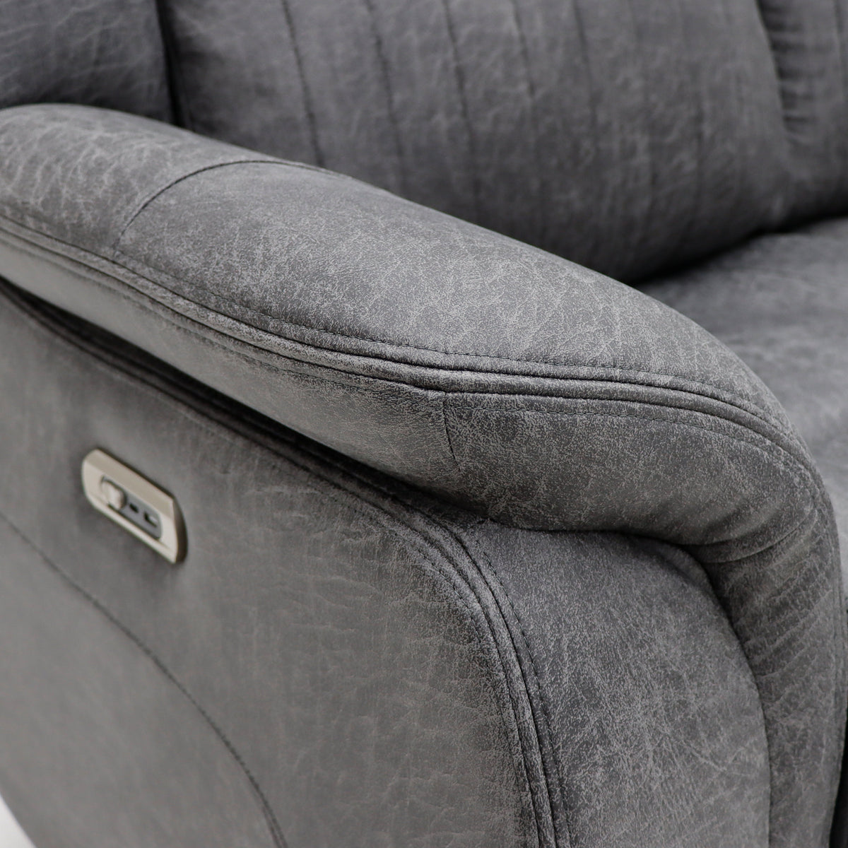 Leon Electric Recliner Sofa 3 Seater In Grey