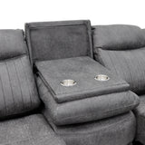 Leon Electric Recliner Sofa 3 Seater In Grey