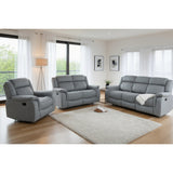 Linden Electric Recliner 3+2+1  Sofa Set In Grey