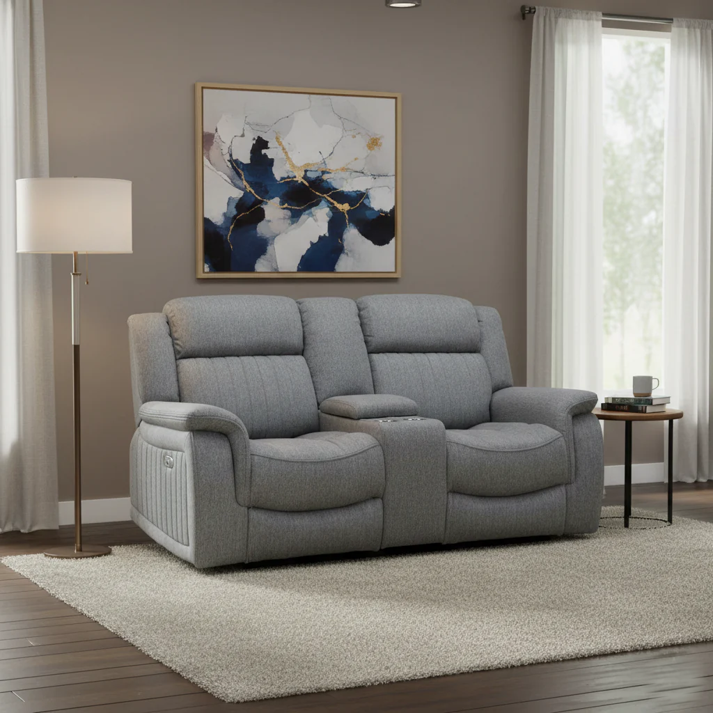Linden Recliner Sofa Grey 2 Seater