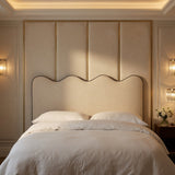 Egerie Curved Headboard Boucle Upholstered Bed Frame