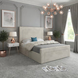 Elba Upholstered Soft Velvet Designer Bed Frame