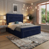 Elba Upholstered Soft Velvet Designer Bed Frame