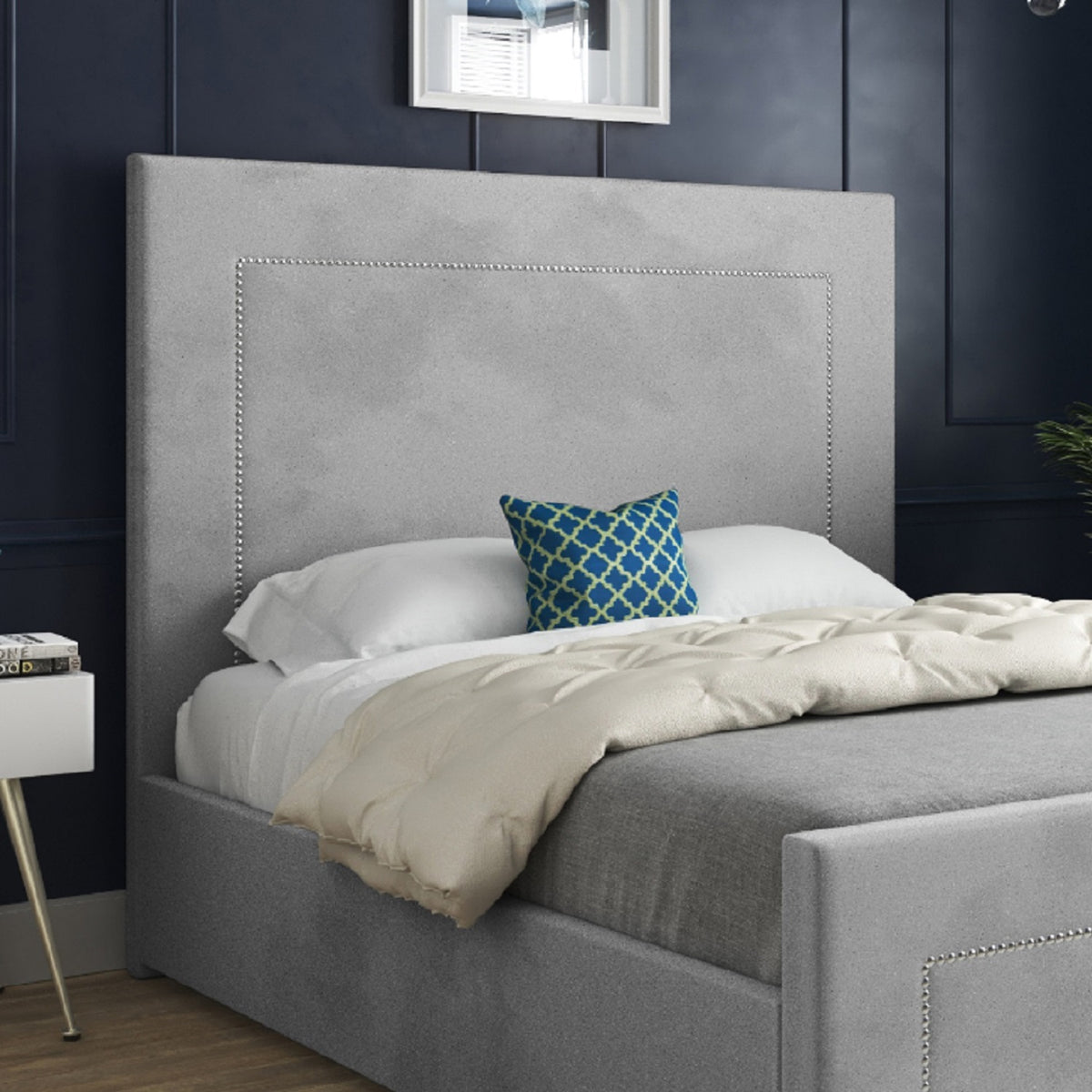 Elba Upholstered Soft Velvet Designer Bed Frame