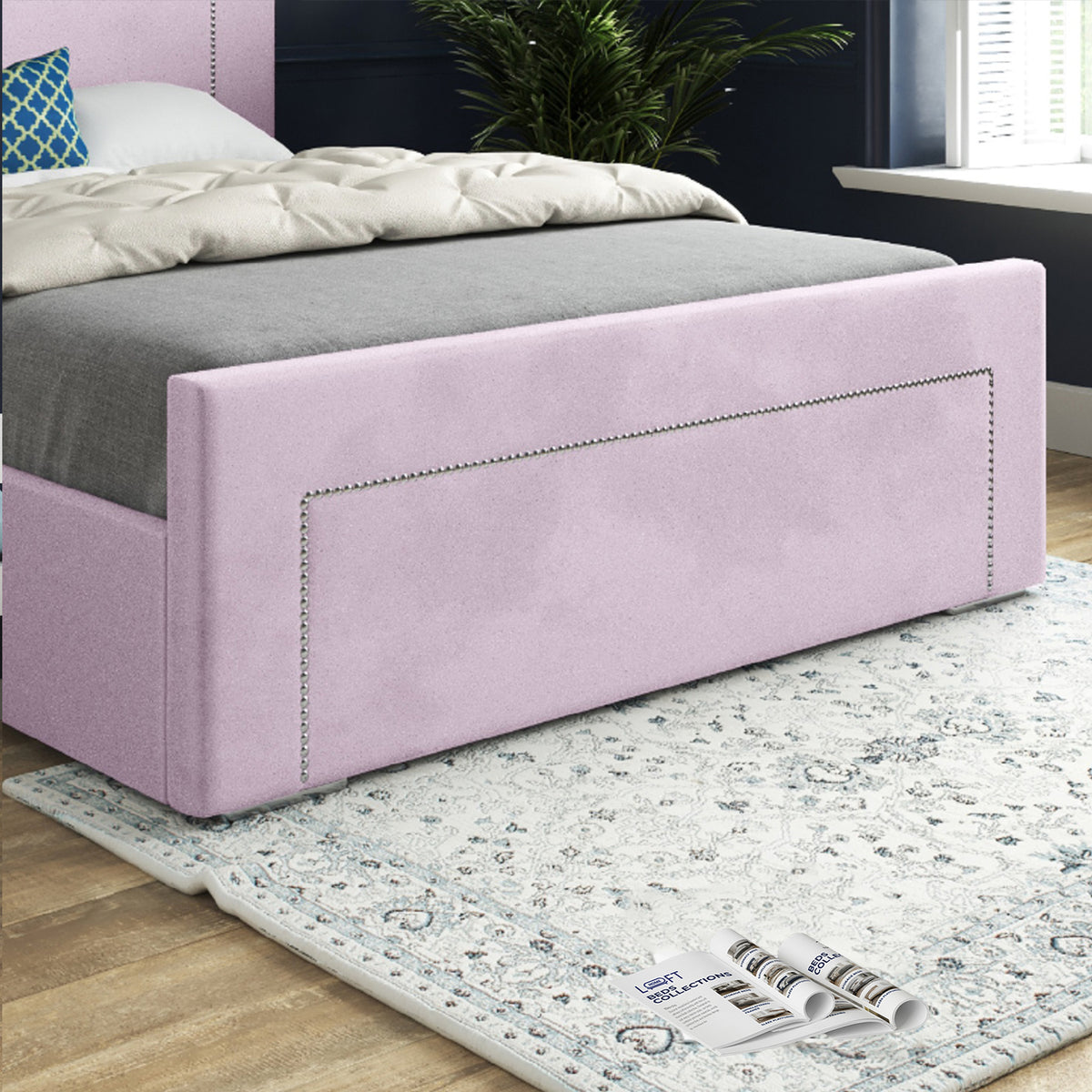 Elba Upholstered Soft Velvet Designer Bed Frame