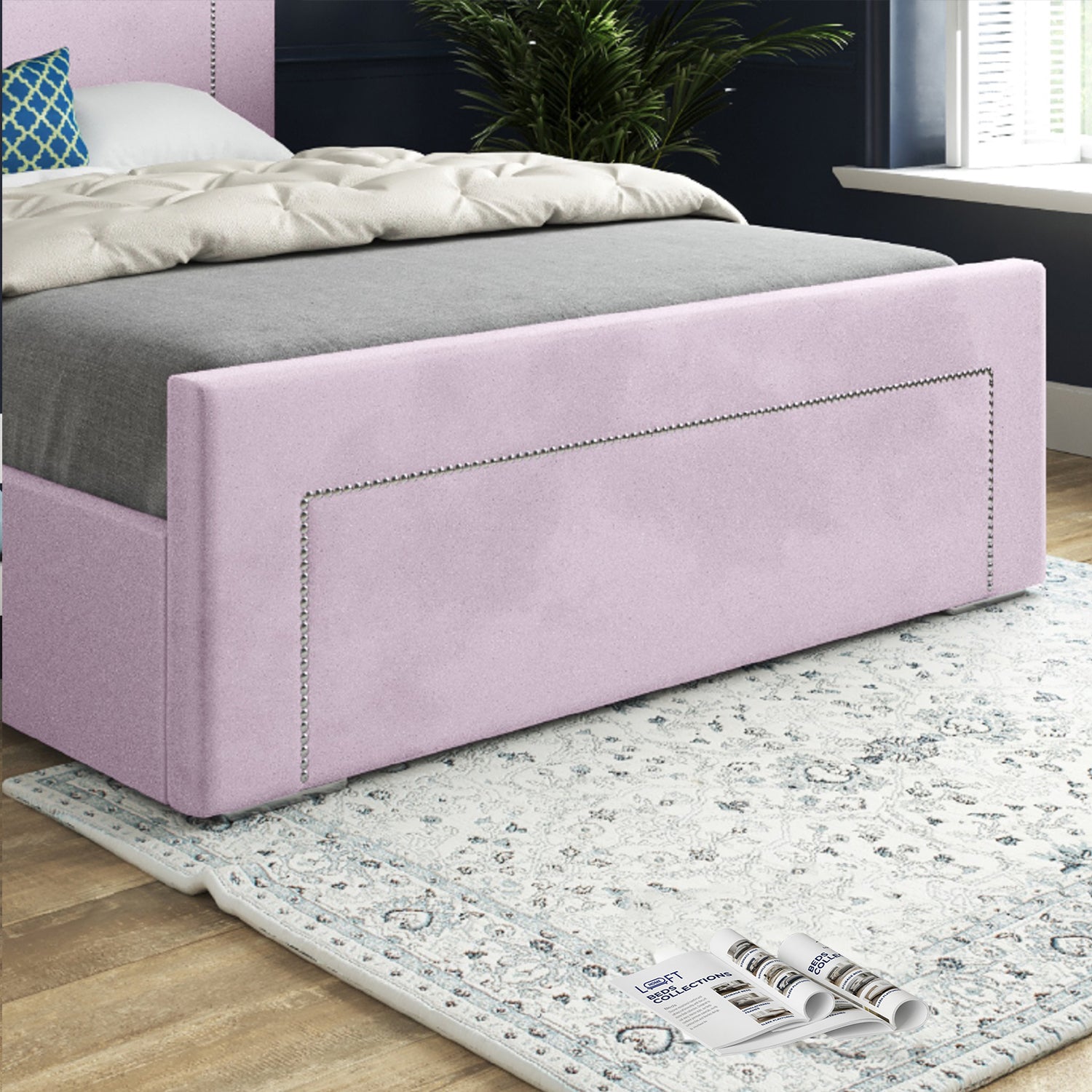 Elba Upholstered Soft Velvet Designer Bed Frame