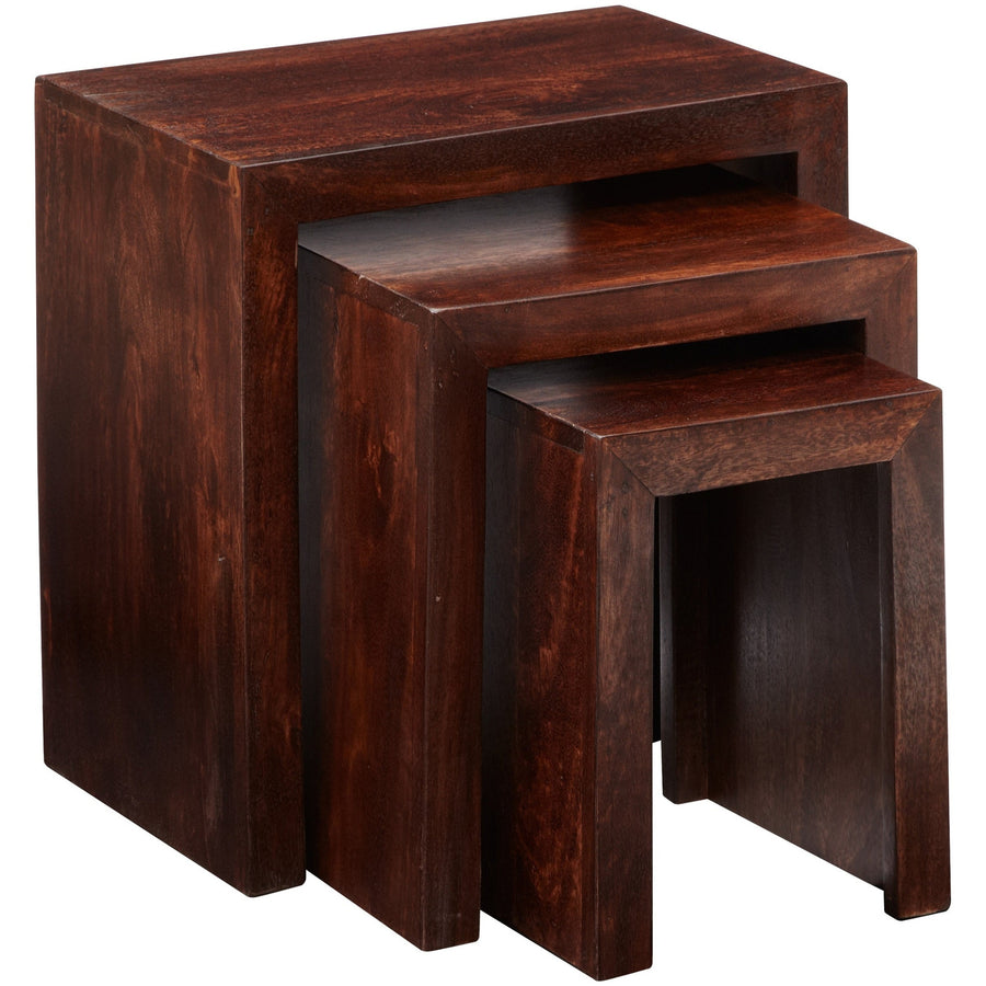 Noralto Walnut Solid Mango Wood Nest of 3 Tables - image 5