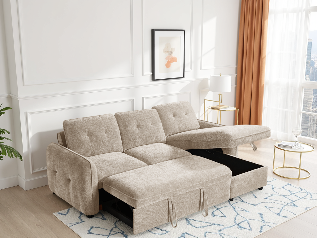 Moscow Sofabed Universal Corner In Beige