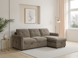 Moscow Sofabed Universal Corner In Brown