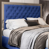 Emia Upholstered Soft Velvet Metal Designer Bed Frame