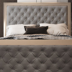Maddison Upholstered Soft Velvet Metal Bed Frame
