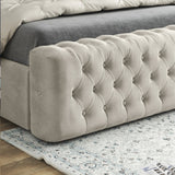 Gemia Mirror Upholstered Soft Velvet Designer Bed Frame