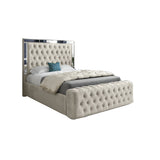 Gemia Mirror Upholstered Soft Velvet Designer Bed Frame