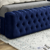 Gemia Mirror Upholstered Soft Velvet Designer Bed Frame