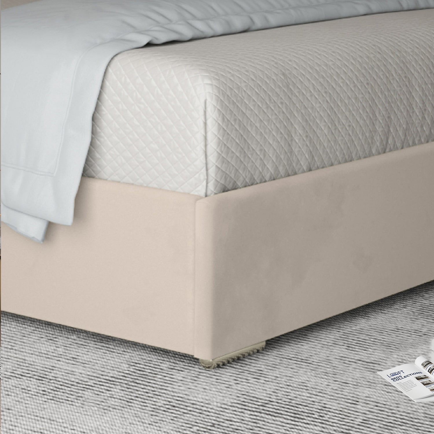 George Upholstered Soft Velvet Metal Designer Bed Frame