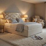 George Upholstered Soft Velvet Metal Designer Bed Frame