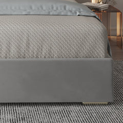 Mayfair Upholstered Soft Velvet Metal Bed Frame