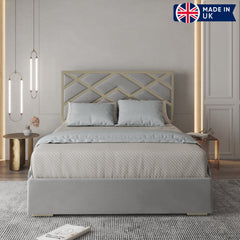 Mayfair Upholstered Soft Velvet Metal Bed Frame