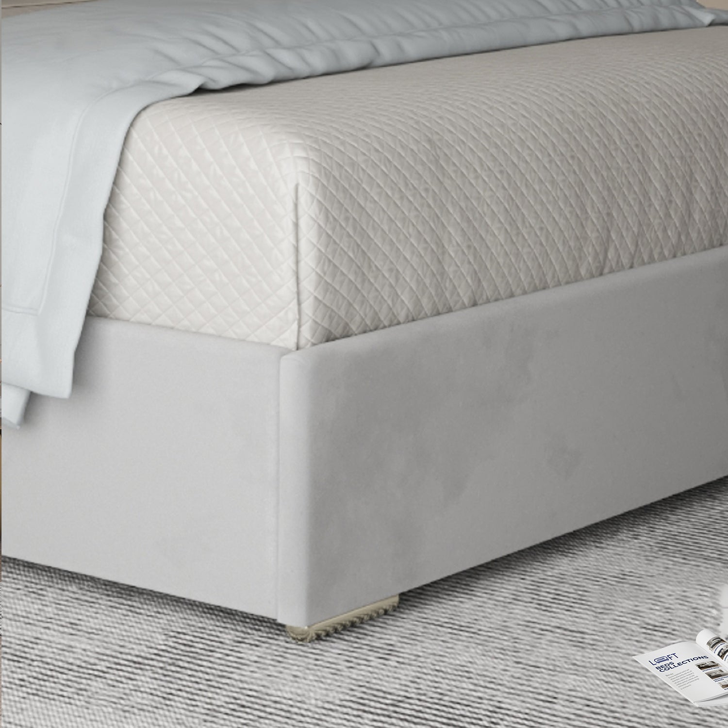George Upholstered Soft Velvet Metal Designer Bed Frame