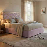 George Upholstered Soft Velvet Metal Designer Bed Frame