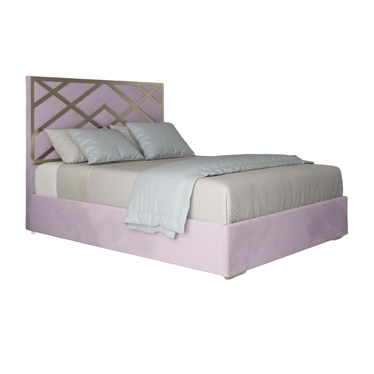 Mayfair Upholstered Soft Velvet Metal Bed Frame
