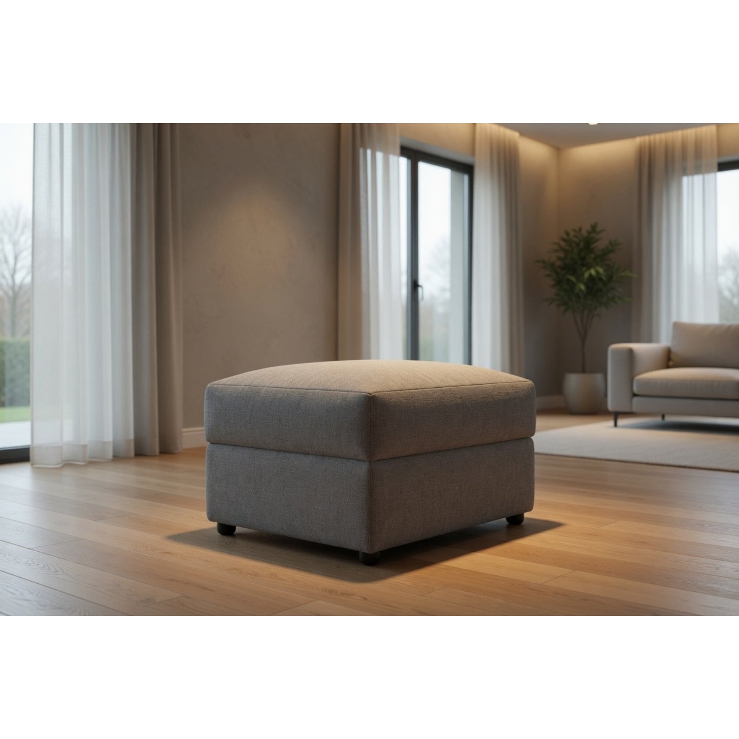 Mirabel Sofa Footstool in Grey