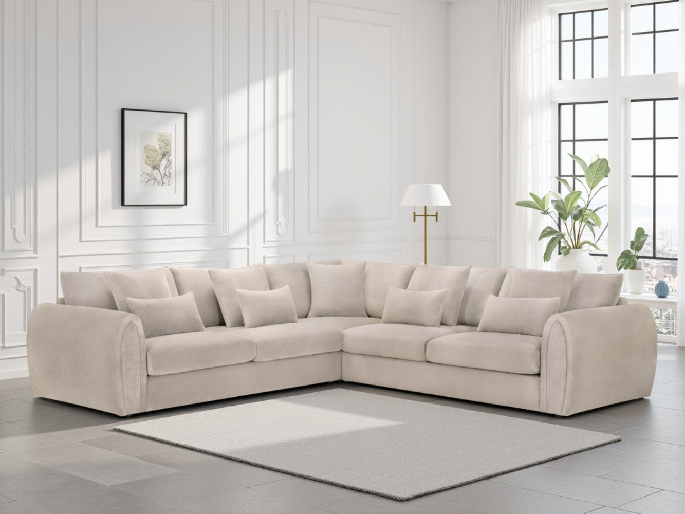 Mirabel Sofa  Large Corner In Mocha