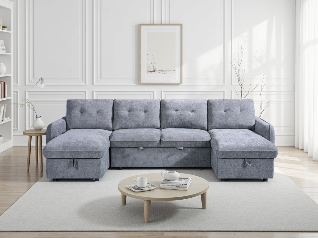 Moscow Sofabed  U Shape Corner In Grey