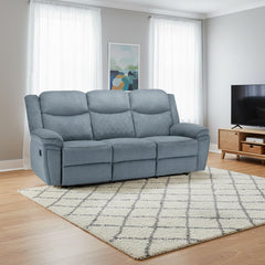 Myra Recliner Fabric 3 Seater Sofa - Grey