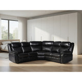 Myra Recliner Sofa Large Corner in Black