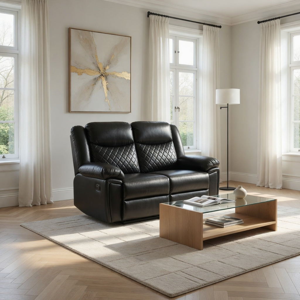 Myra Recliner 3+2+1  Sofa Set In Black