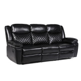 Myra Recliner 3+2+1  Sofa Set In Black