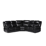 Myra Recliner Sofa Large Corner in Black