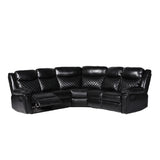 Myra Recliner Sofa Large Corner in Black