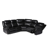 Myra Recliner Sofa Large Corner in Black