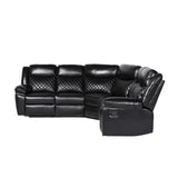 Myra Recliner Sofa Large Corner in Black