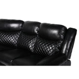 Myra Recliner Sofa Large Corner in Black