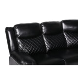 Myra Recliner Sofa Large Corner in Black