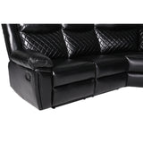 Myra Recliner Sofa Large Corner in Black
