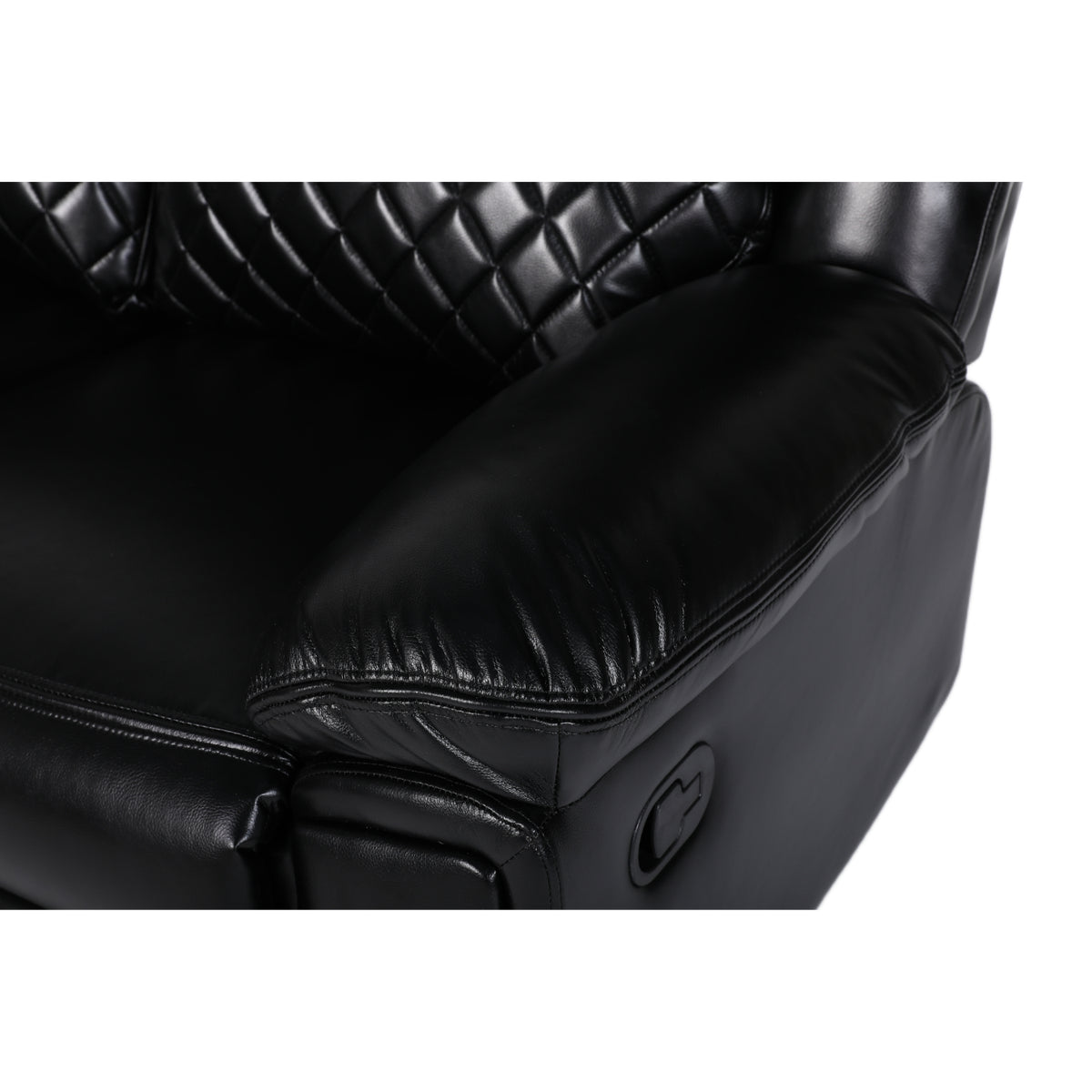 Myra Recliner Sofa Large Corner in Black