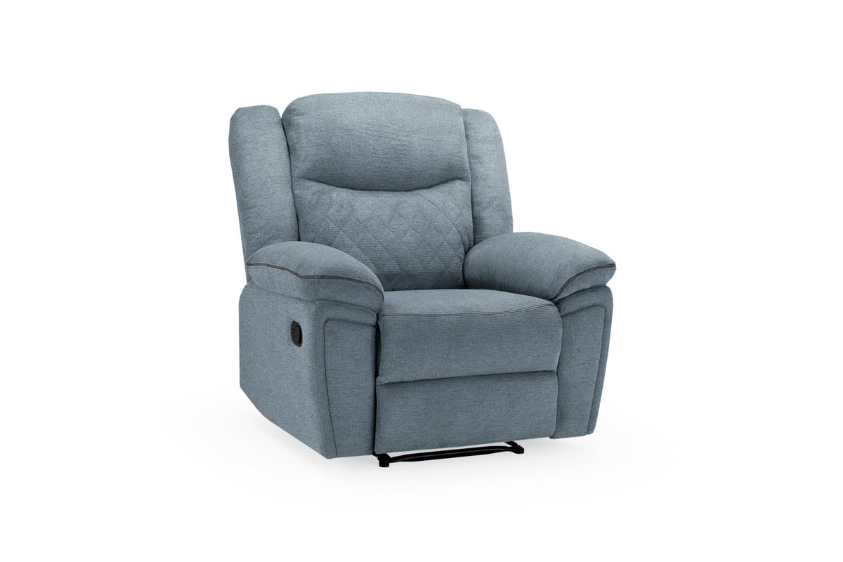 Myra Recliner Sofa Fabric Armchair In Grey