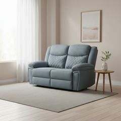 Myra Recliner Fabric 2 Seater Sofa - Grey