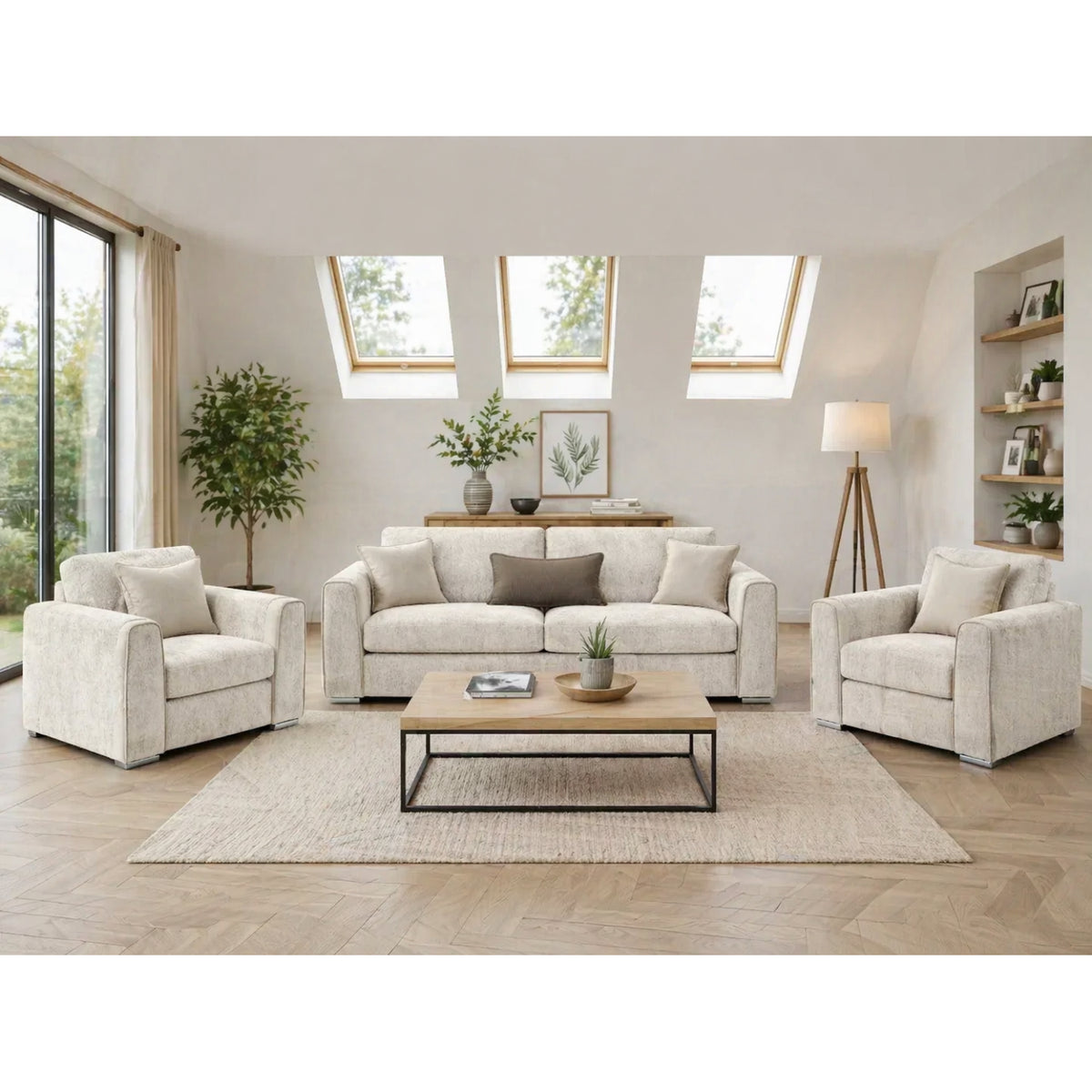 Naples 3+1+1 Sofa Set in Beige