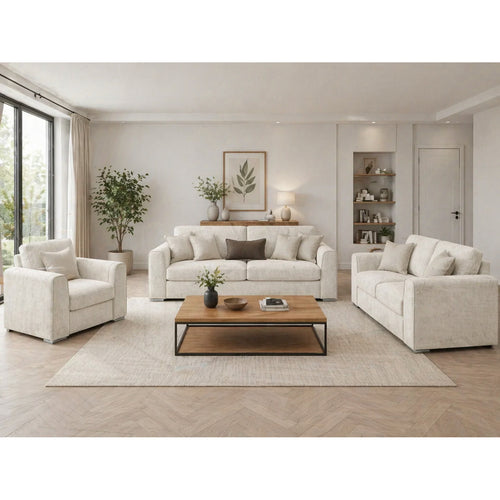 Naples 3+2+1 Sofa Set in Beige