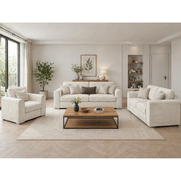 Naples 3+2+1 Sofa Set in Beige