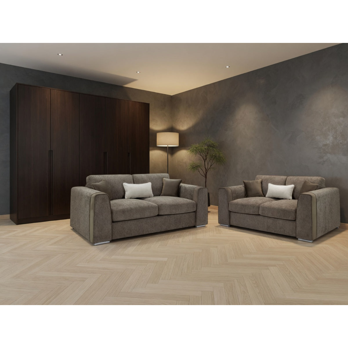 Naples Sofa 3+2 Set In Mocha