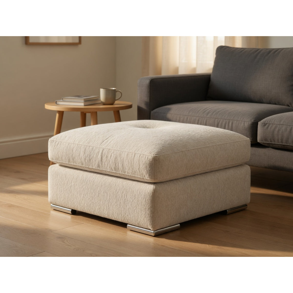 Naples Sofa Footstool in Beige