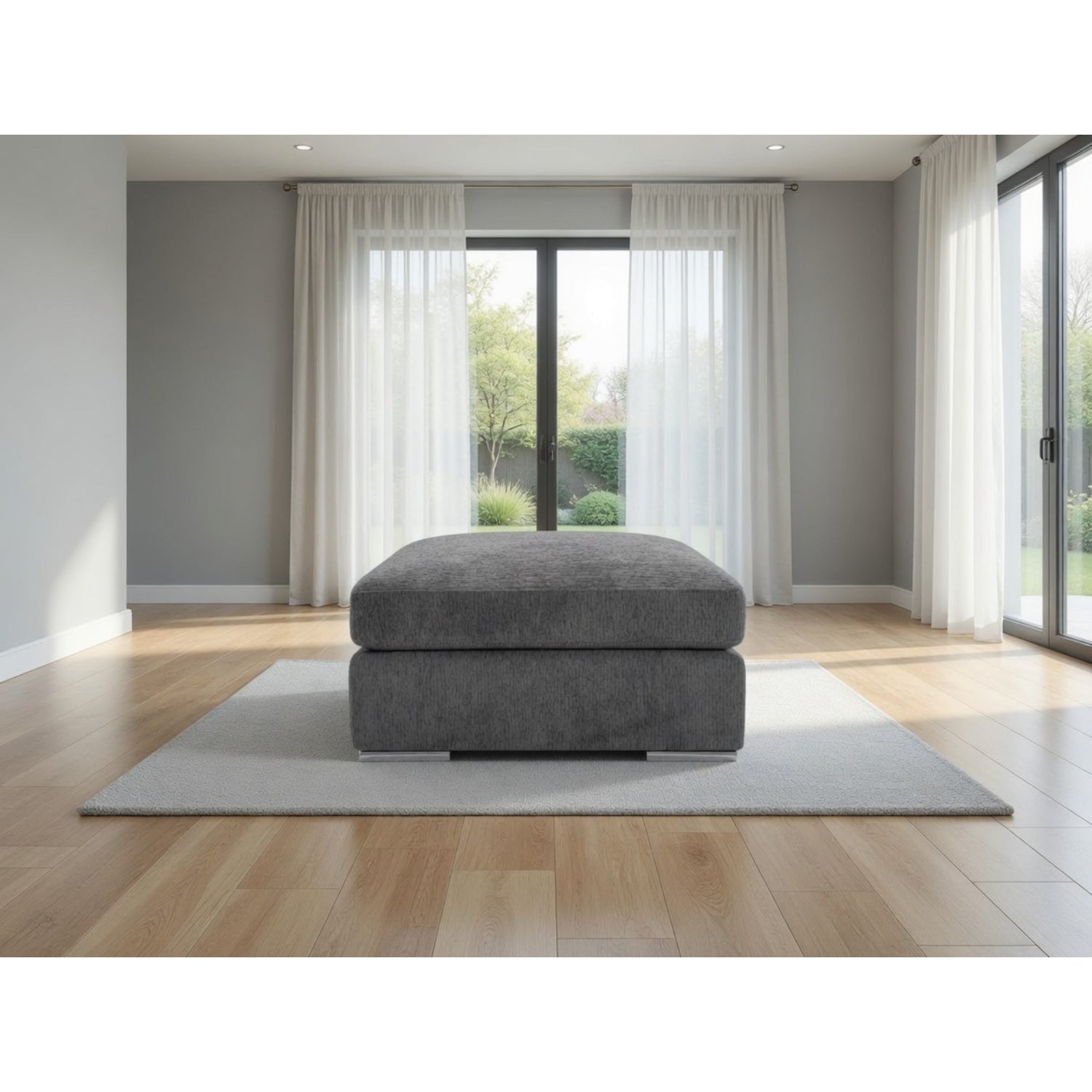 Naples Sofa Footstool in Grey