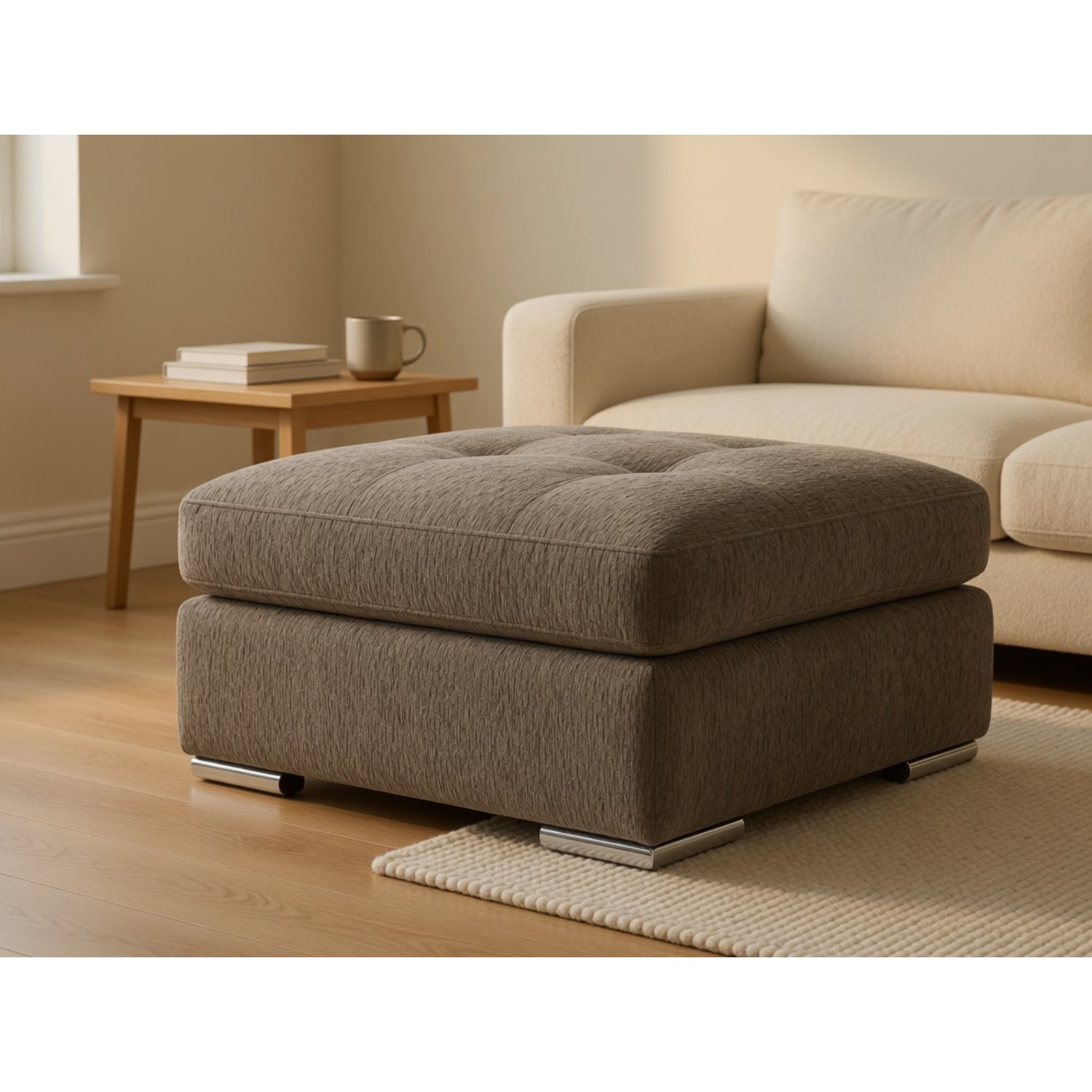 Naples Sofa Footstool in Mocha